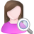 Female, Search, User icon