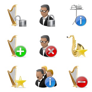 Orchestra icon sets preview