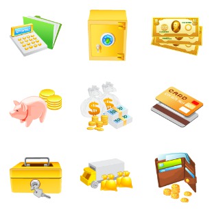 Money icon sets preview