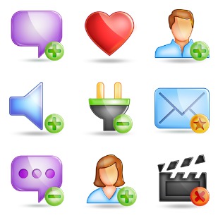 Glossy icon sets preview