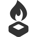 hex, burner icon