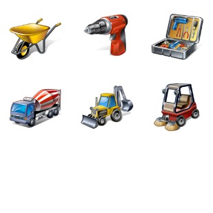 Real Vista Construction icon sets preview