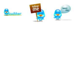 Twitter Blog icon sets preview