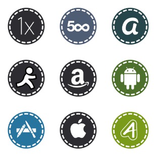 Hand Stitch Social icon sets preview