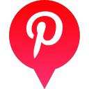 social, pinterest, media, logo icon