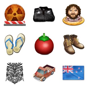 New Zealand icon sets preview