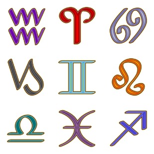 Constellations of the Zodiac icon sets preview