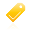 tag, yellow icon