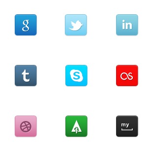 Mini Social Icons icon sets preview