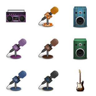 Music icon sets preview