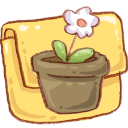 Flowerpot, Folder, Hp icon