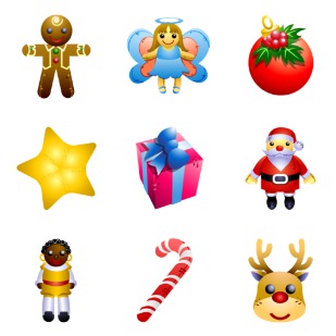 Christmas icon sets preview