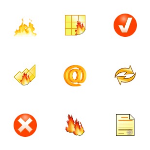 Fire Toolbar icon sets preview