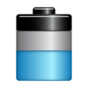 charge, energy, half, battery icon