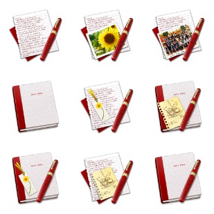 Closed Notes icon sets preview