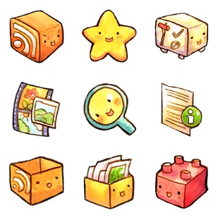 RM Kute Toolbar icon sets preview