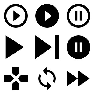 Material Audio & Video icon sets preview