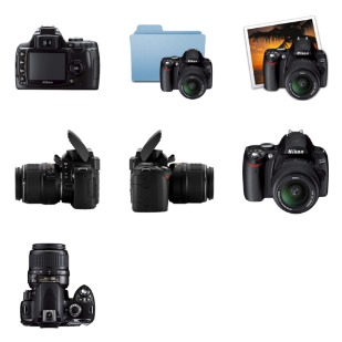 Nikon D40 icon sets preview