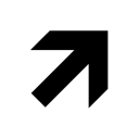arrow, right, up icon