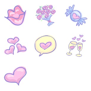 Valentine icon sets preview