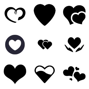 Love & Heart icon sets preview