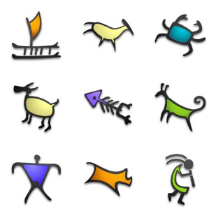 Petroglyphs icon sets preview