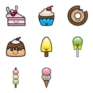Desserty icon sets preview