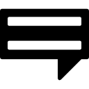 Message speech bubble rectangle with text icon