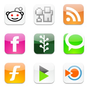 Web 2.0 Social Bookmarks icon sets preview