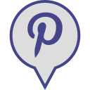 media, social, pinterest, logo, pin icon