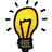 light bulb, idea icon