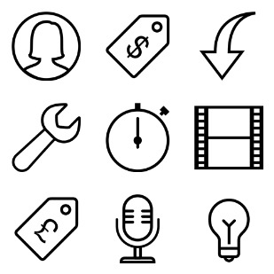 IOS 7 Vector icon sets preview