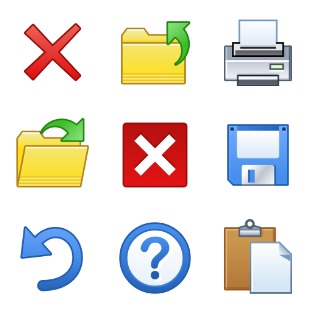 Common Toolbar icon sets preview