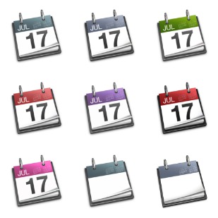 iCal multi-colours icon sets preview