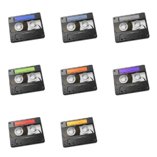 Cassettes icon sets preview
