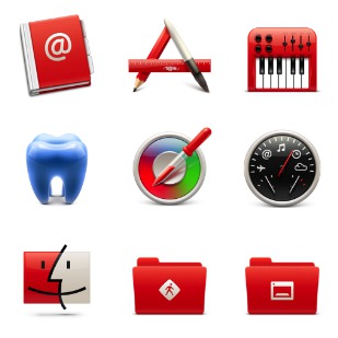 Soda Red icon sets preview