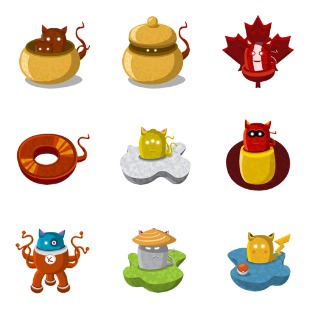 Basket Monsters icon sets preview