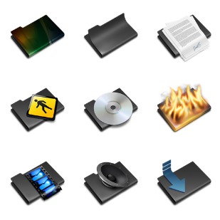 Pry Black icon sets preview