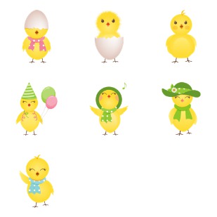 Cute Chicken icon sets preview