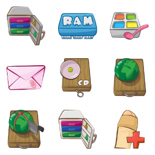 Kitchen icon sets preview