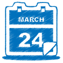 Blue, Calendar, Date, Event icon