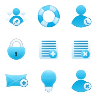 Bunch of Cool Bluish Icons icon sets preview