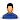 male, user, blue icon