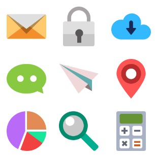 20 Flat icon sets preview