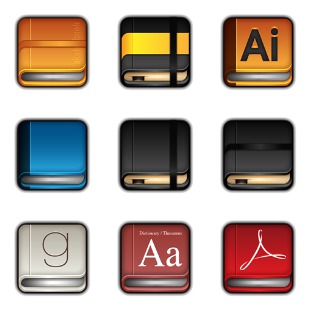 Book icon sets preview