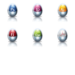 Glossy Adobe Application icon sets preview