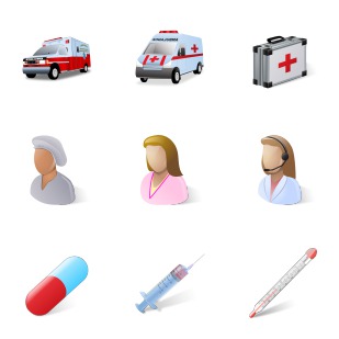 Dev Com Medical icon sets preview