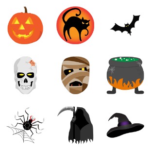 Halloween Theme icon sets preview