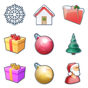 Xmas icon sets preview