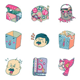 Laboratory icon sets preview